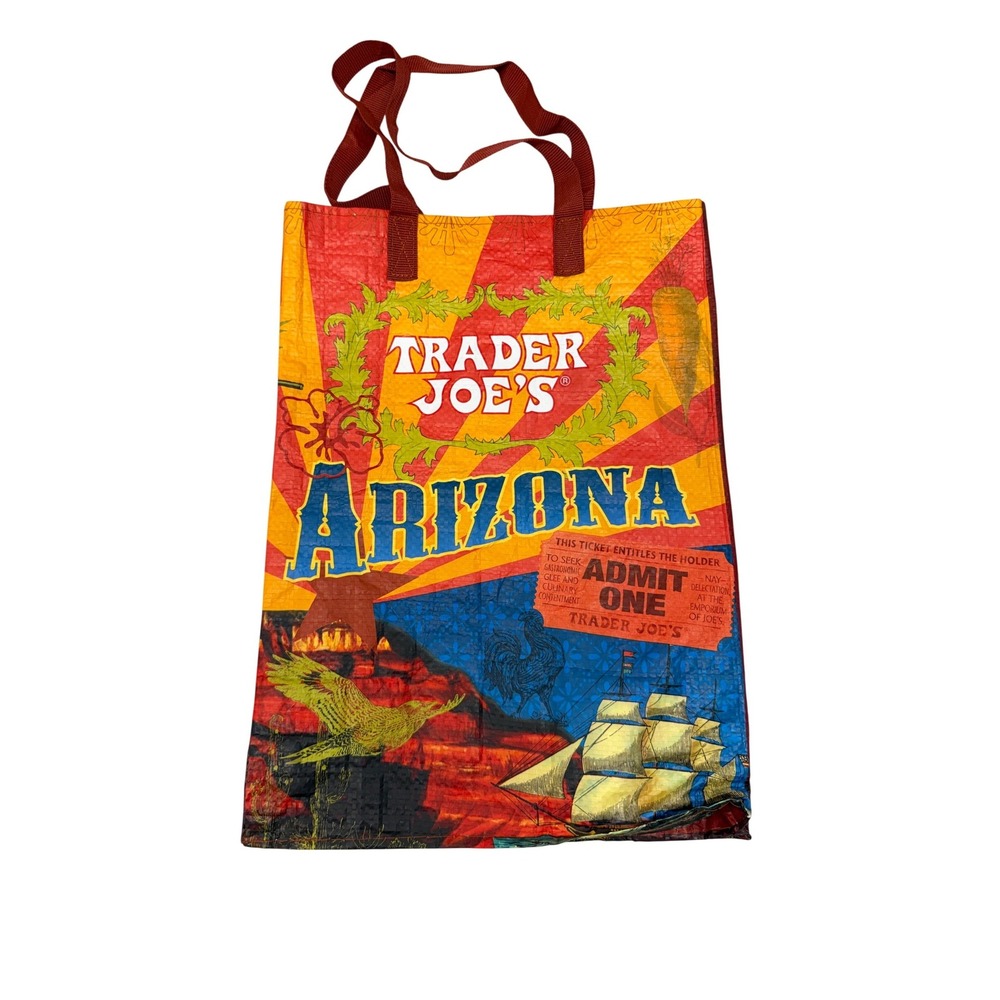 Trader Joe's Arizona Reusable Grocery Tote Bag Shopping Bag Multicolor